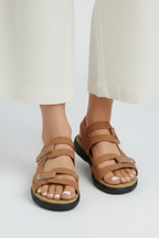 Women’s Leopard Print Multi Strap Sandals