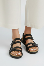 Women’s Leopard Print Multi Strap Sandals