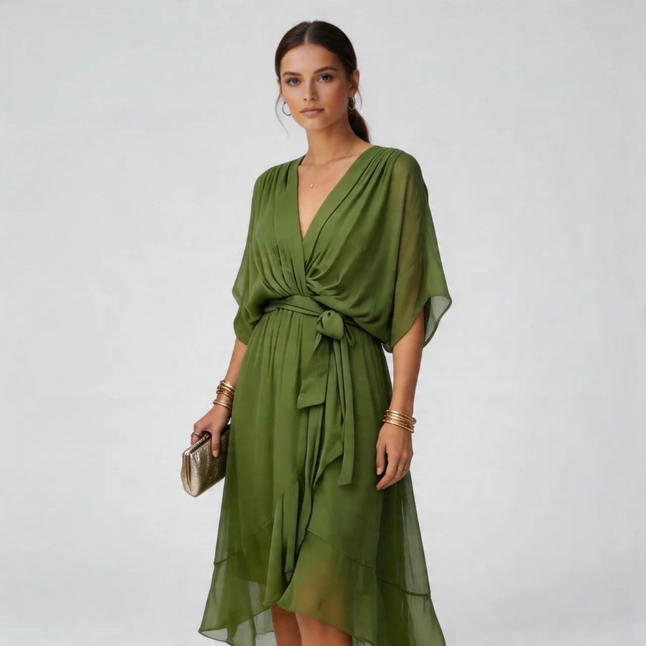 Women’s Tie Waist Maxi Dress