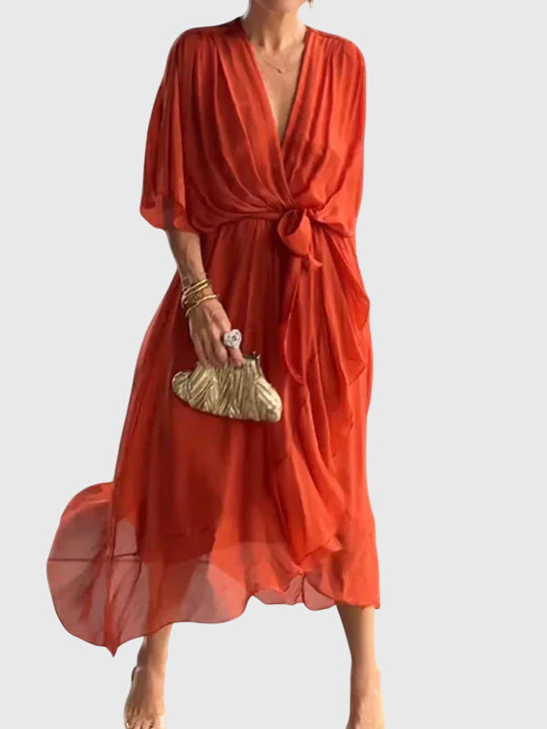 Women’s Tie Waist Maxi Dress