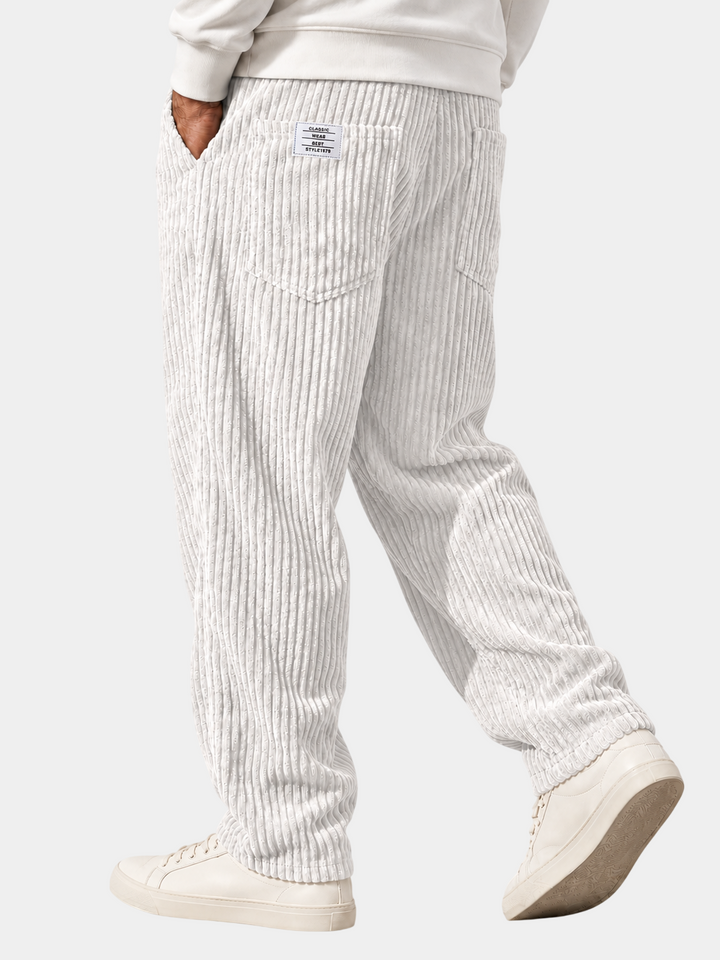Styling inspiration for mens casual wear textured drawstring pants