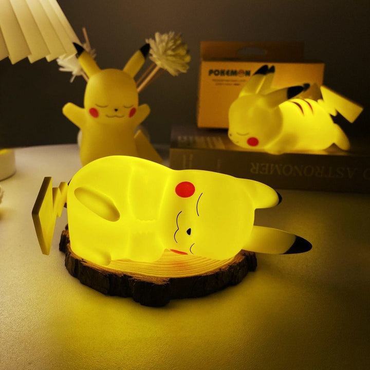 Battery operated kids lamp placed on a wooden desk as decor