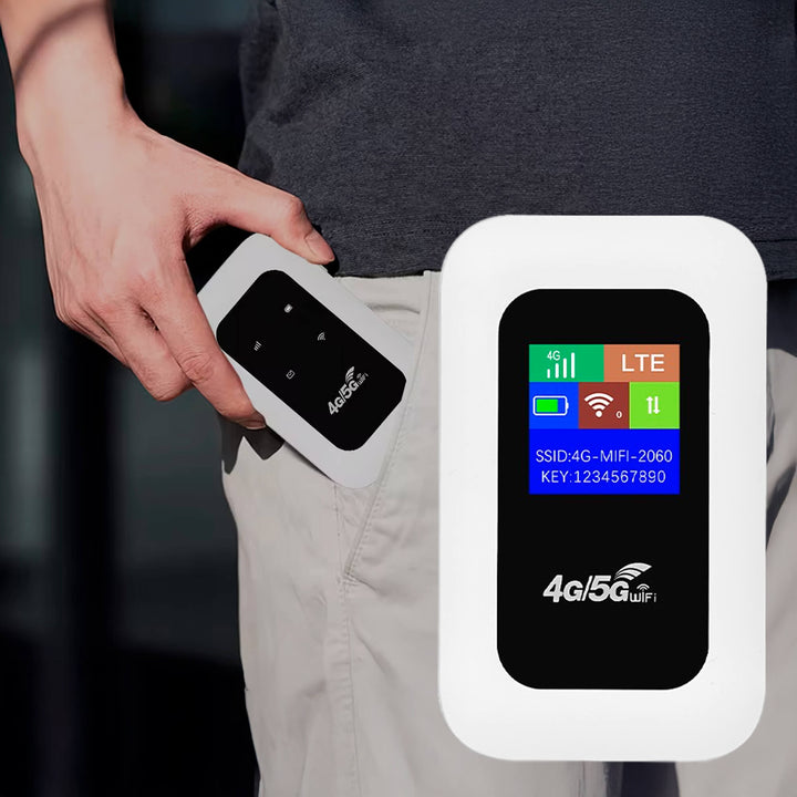 Back view of the portable SIM WiFi router showing sleek matte finish