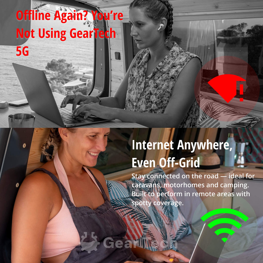 4G LTE wireless router back panel with battery compartment and specifications