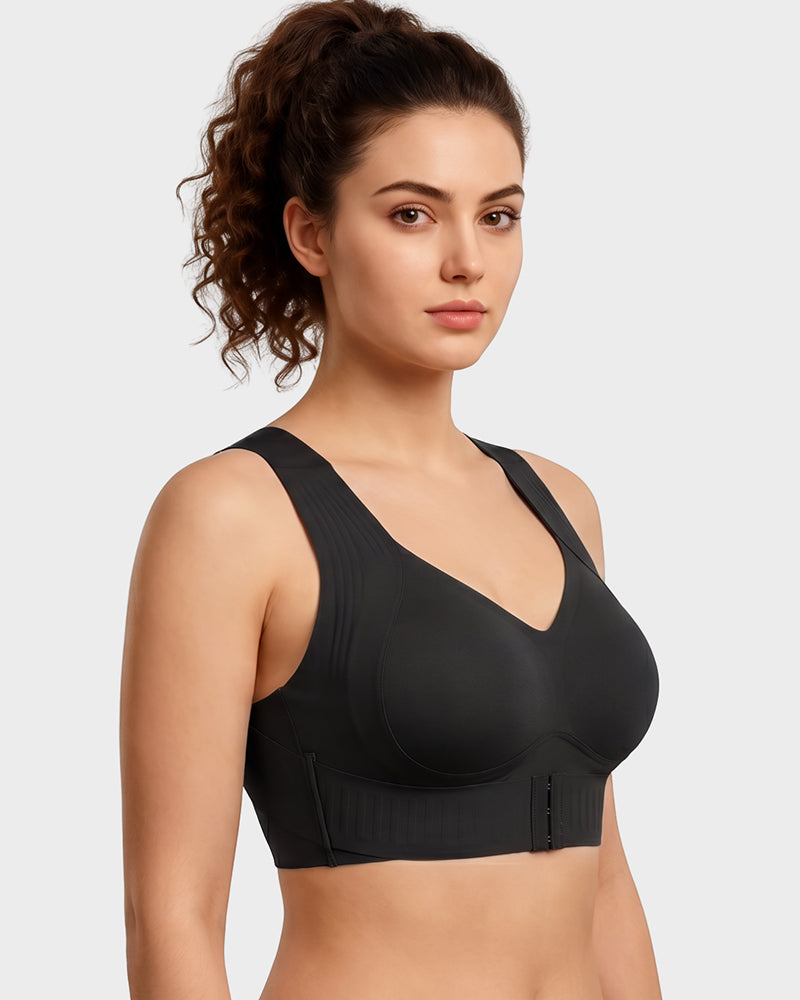 Lightweight wireless sports bra ideal for yoga and pilates sessions