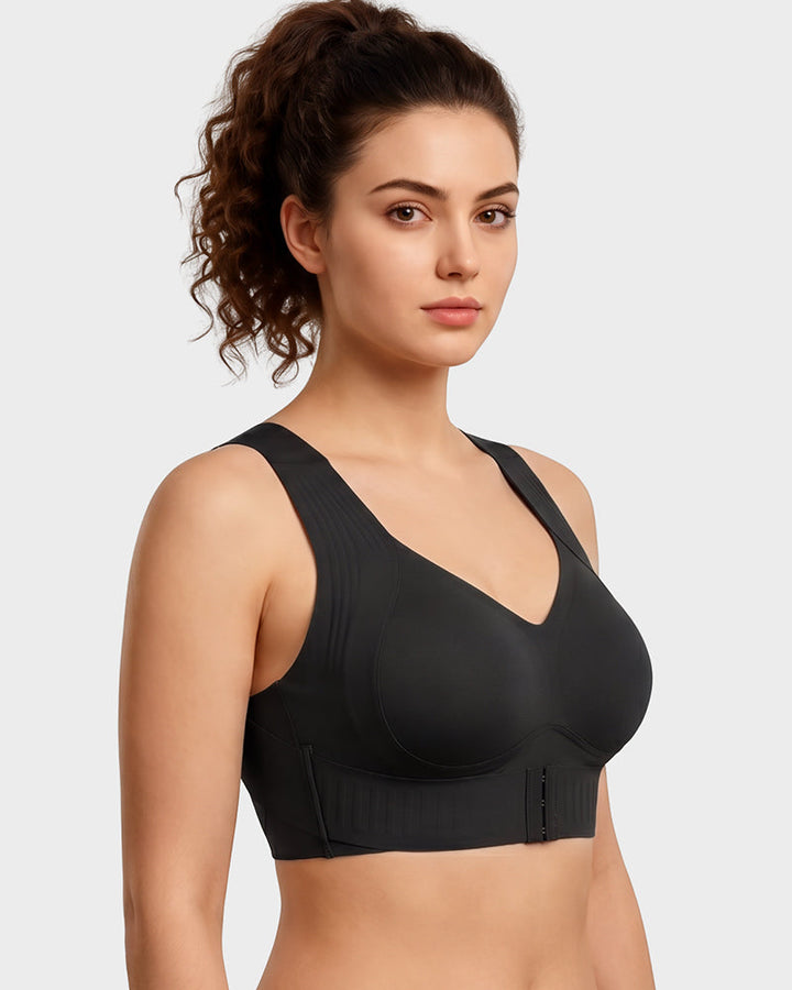 Lightweight wireless sports bra ideal for yoga and pilates sessions