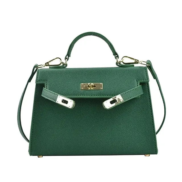 Interior view of women daily purse with spacious compartments and lining