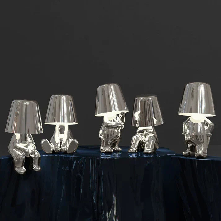 Cordless touch table lamp with USB rechargeable feature for versatile desk lighting