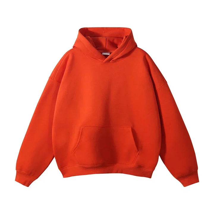 Detailed shot of pocket stitching on mens hoodie