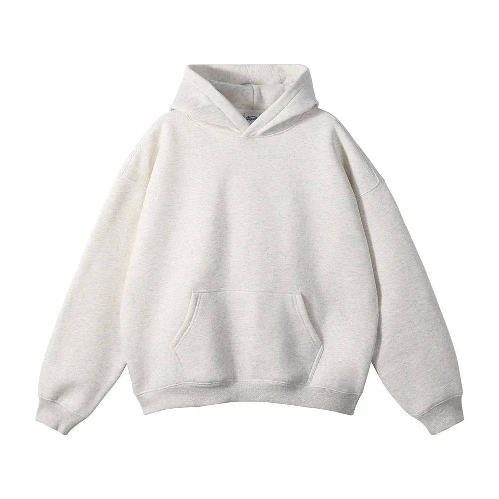 Shoulder seam construction of mens streetwear hoodie