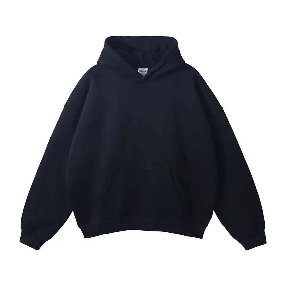 Soft fabric blend view of mens pullover sweatshirt