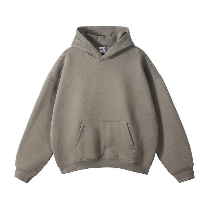 Comfortable mens hoodie featuring a front kangaroo pocket