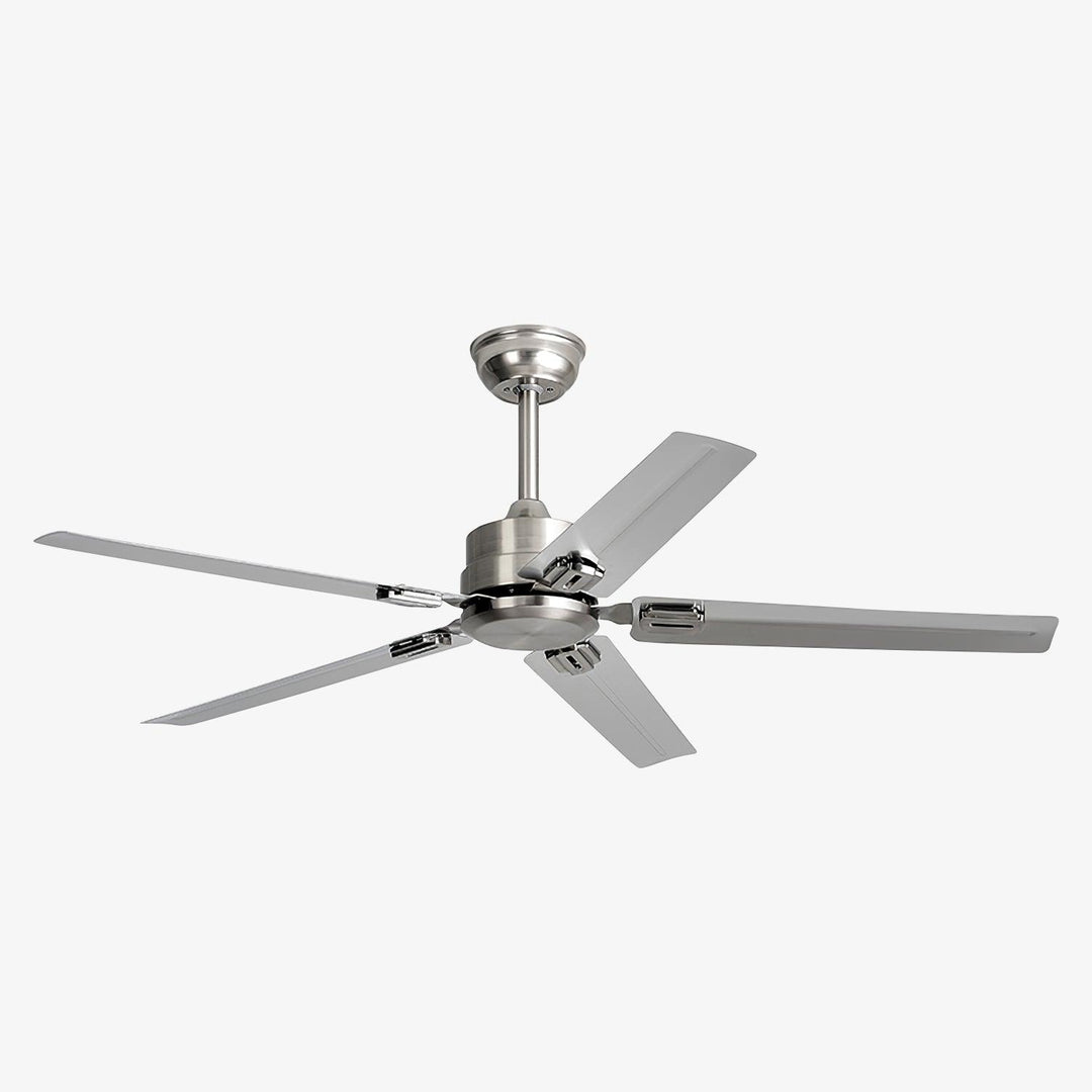 Modern fan motor housing detail showing premium metal craftsmanship