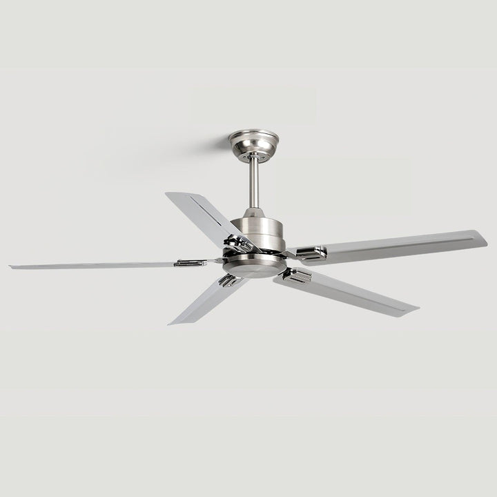 Close-up of the modern fan blades and premium finish for living room decor