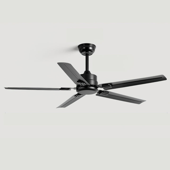 Living room fan spinning gently to demonstrate quiet motor operation