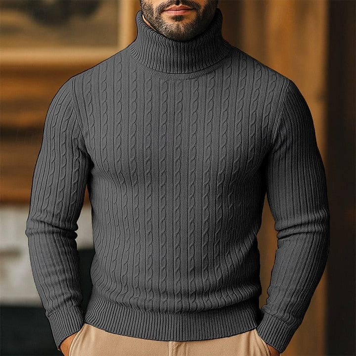 Smart casual mens clothing staple woolen turtleneck jumper