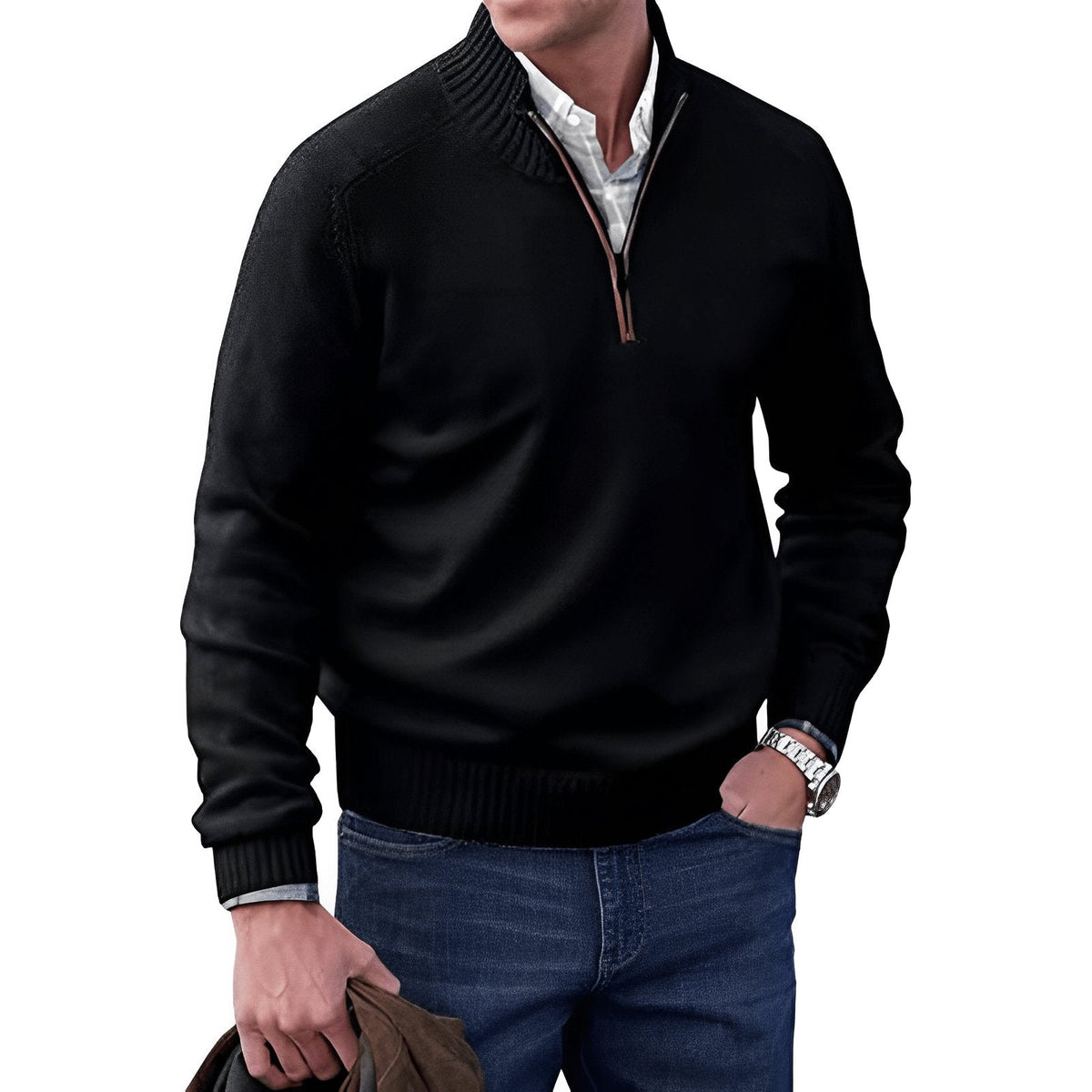 Marlon | Men’s Quarter-Zip Knit Sweater