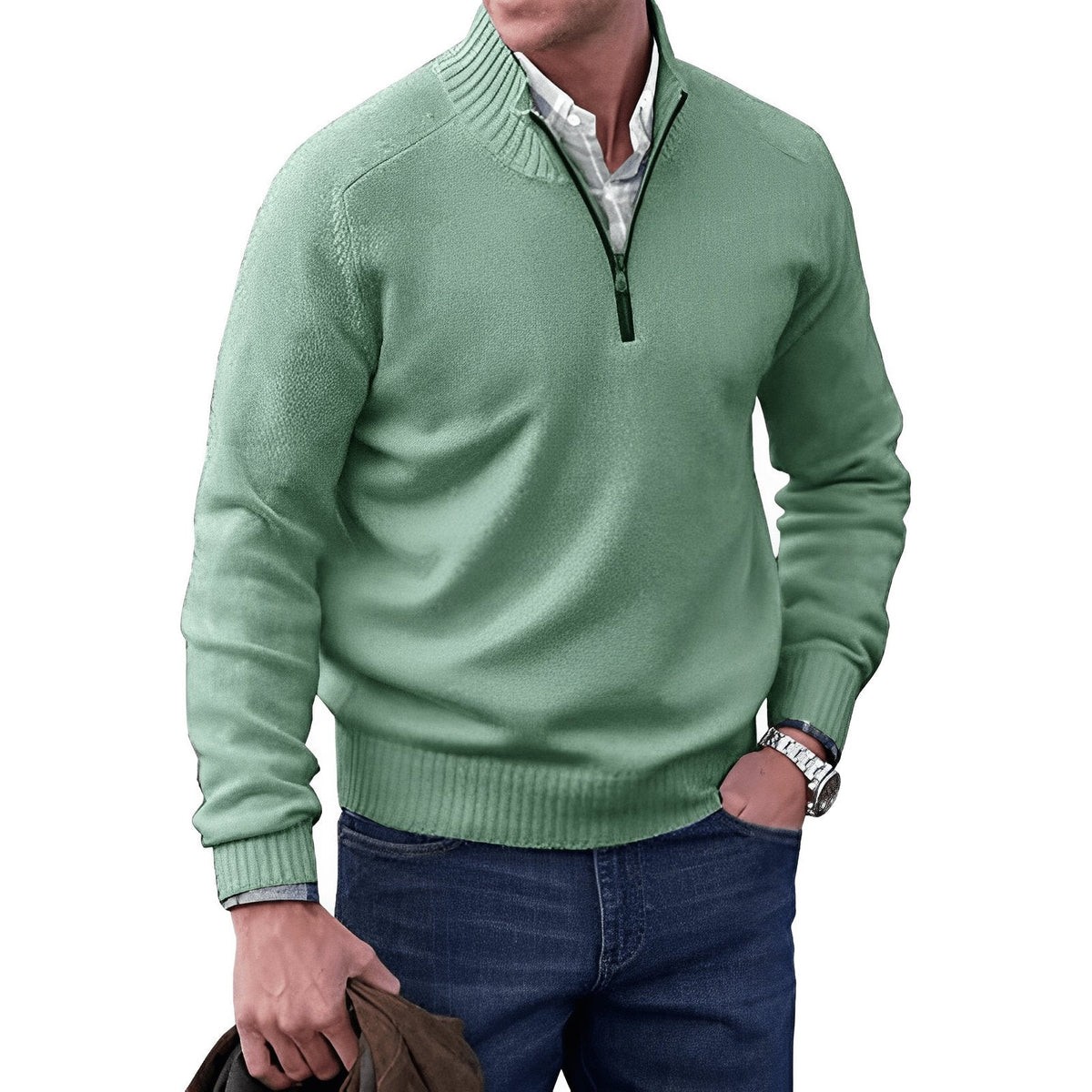 Marlon | Men’s Quarter-Zip Knit Sweater