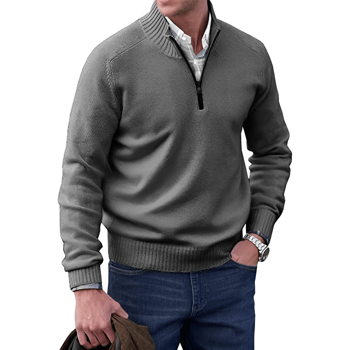 Marlon | Men’s Quarter-Zip Knit Sweater