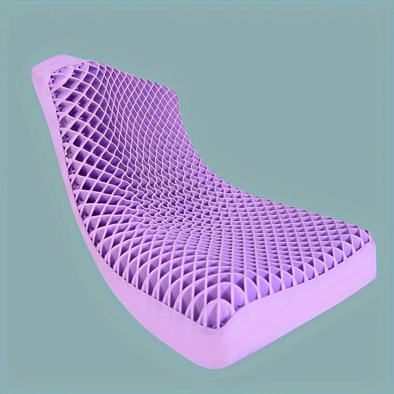Side angle view of ergonomic TPE cervical pillow