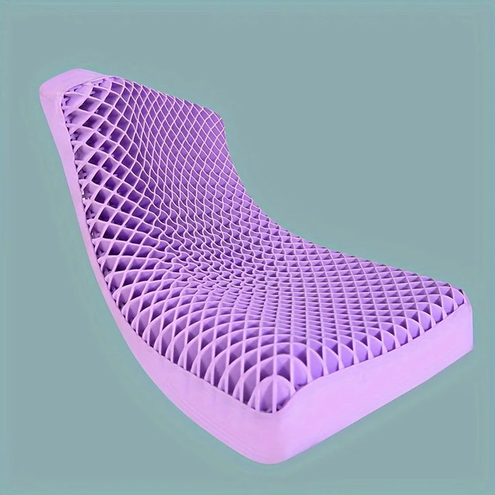 Side angle view of ergonomic TPE cervical pillow