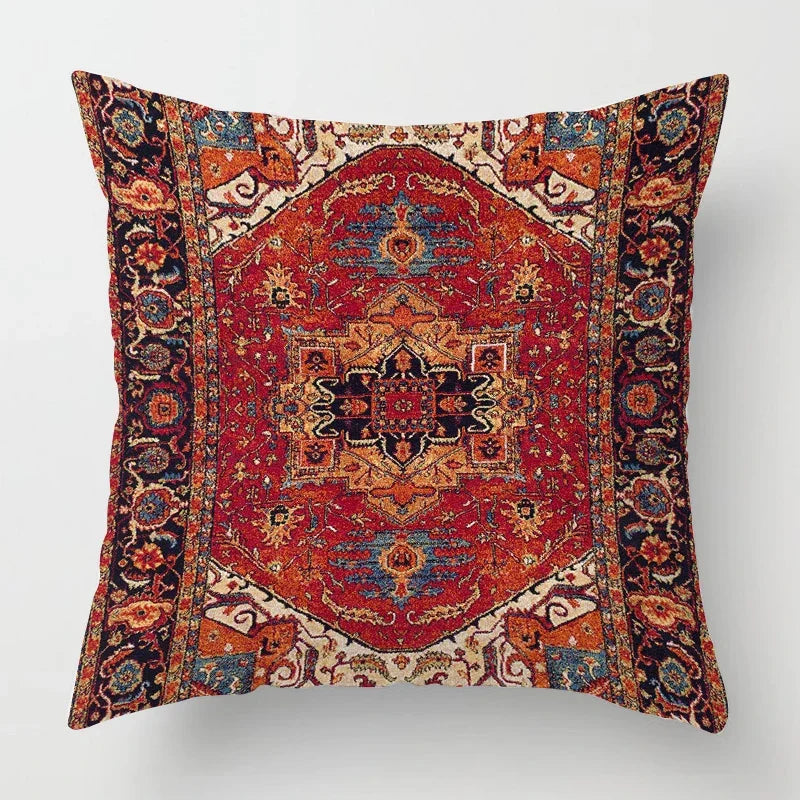 Full view of a decorative soft cushion cover ready for living room use