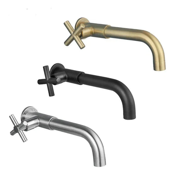 Sleek waterfall wall faucet and sink mixer for contemporary bathrooms