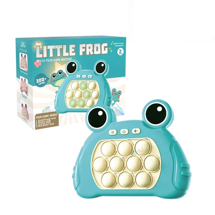 Stress relief gadget with glowing LED effects in action