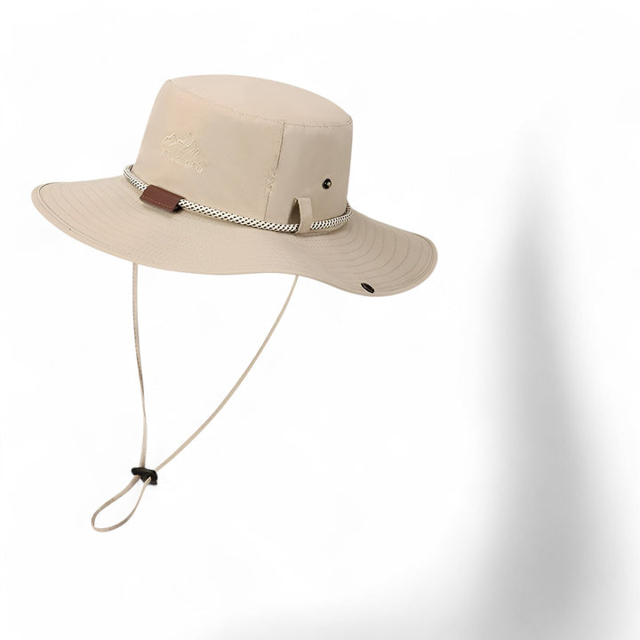 Unisex UV-protective outdoor bucket hat showing sun protection features