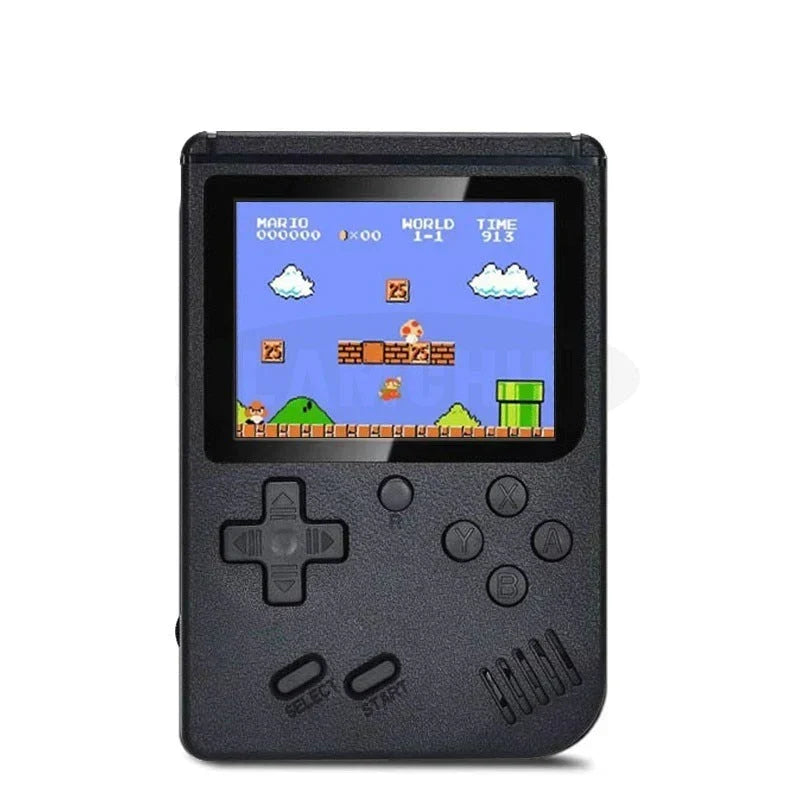 Handheld arcade games player showcasing bright screen and responsive buttons