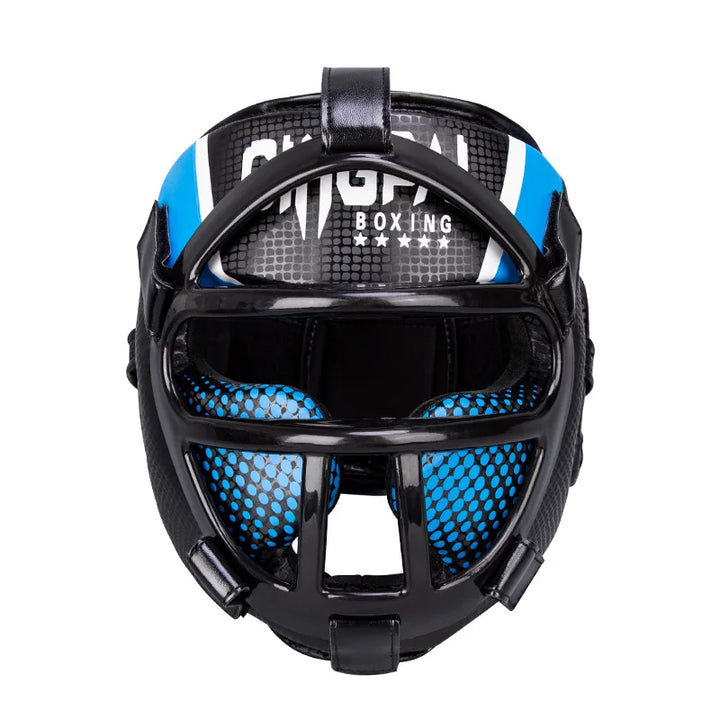 Boxing head gear and martial arts protection side profile view