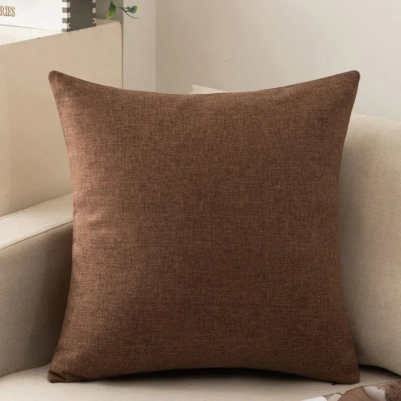 Dark brown decorative cushion showcasing texture