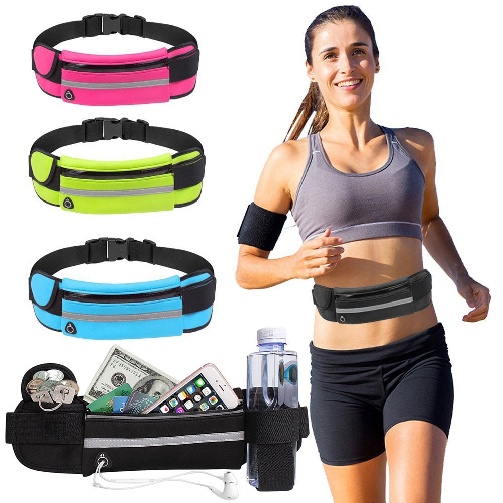 Unisex fitness pouch holding smartphone and keys securely