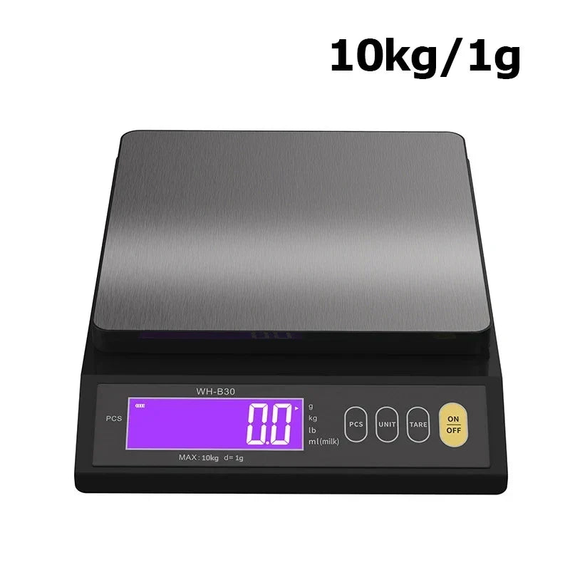 Complete digital kitchen scale packaged with user manual