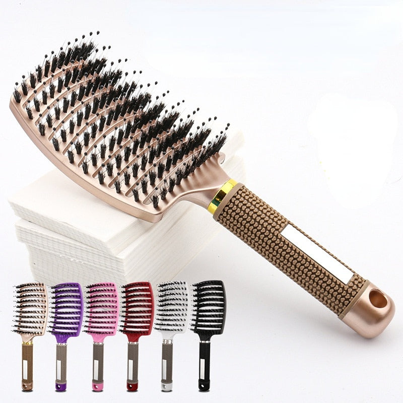 Unisex anti-static detangling hairbrush for smooth styling and hair care