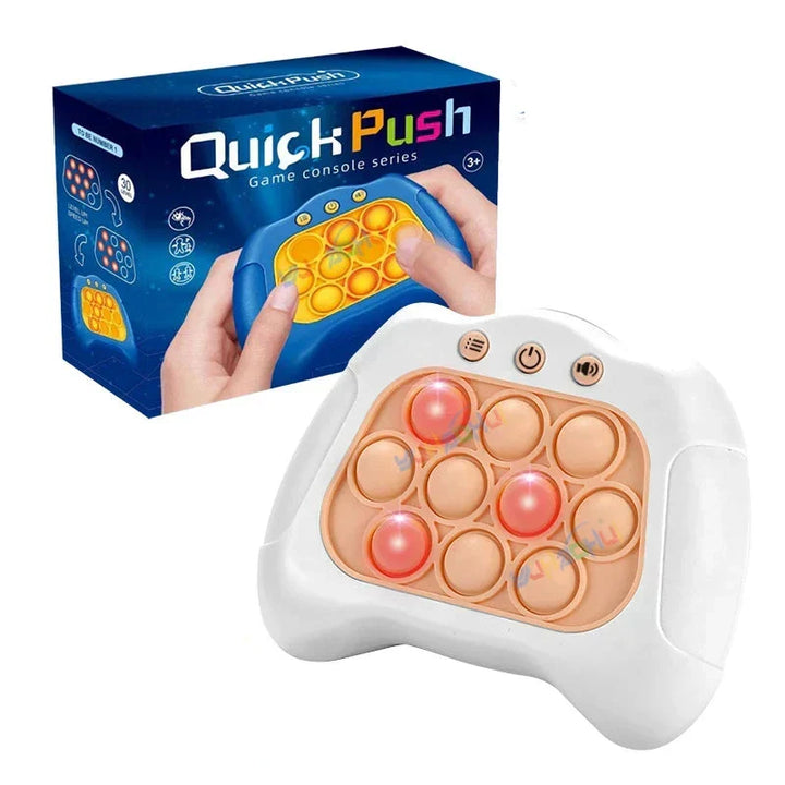 LED toy and pop it combination for kids toy and desk toy use
