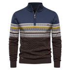 Tyrion | Men’s Fair Isle Quarter Zip Knit Sweater