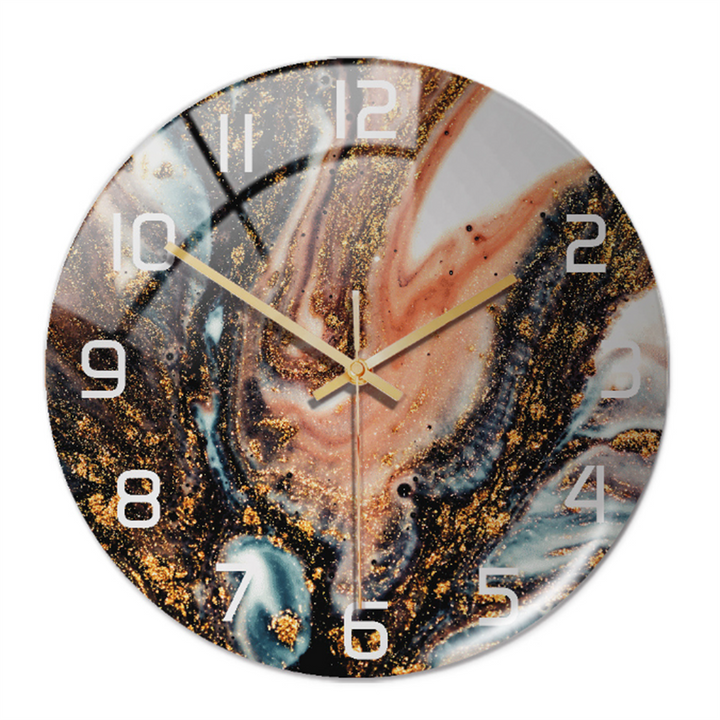 Back view of the quiet quartz wall clock revealing the sturdy hanging mechanism and battery compartment.