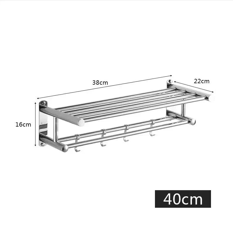 Modern bathroom towel rail rack made of durable stainless steel finish