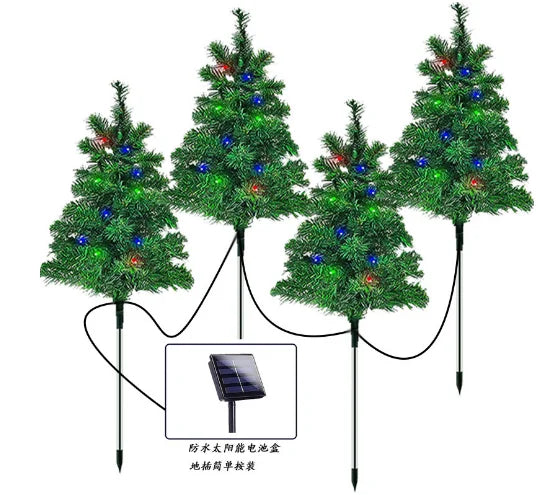 Festive waterproof LED solar lamp for outdoor lawn display