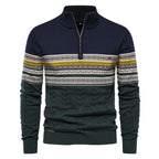 Tyrion | Men’s Fair Isle Quarter Zip Knit Sweater