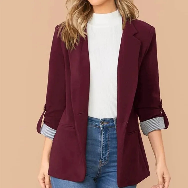 Office wear tailored blazer interior lining view