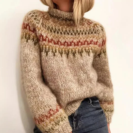 Alex | Women’s Fair Isle Knit Wool Sweater