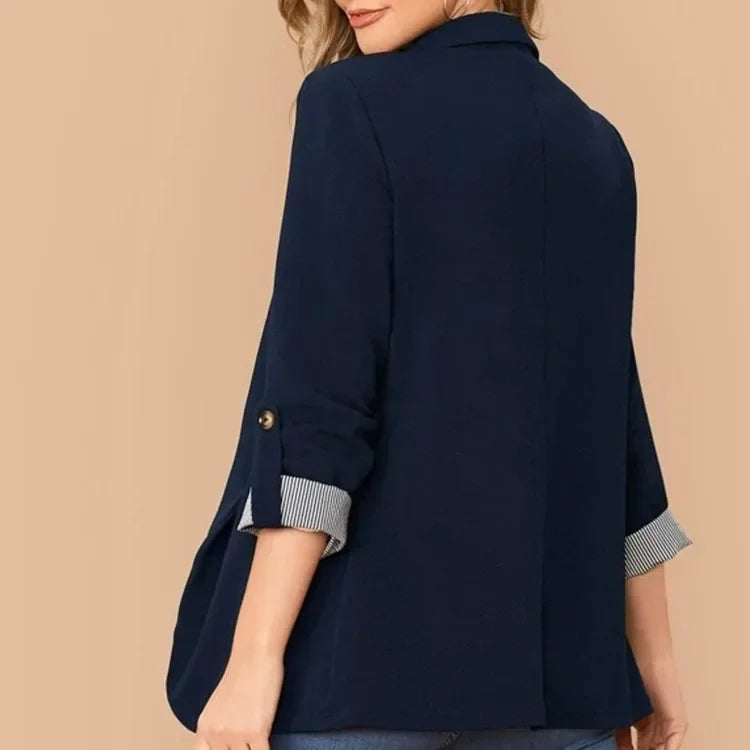 Womens modern elegance tailored blazer front view