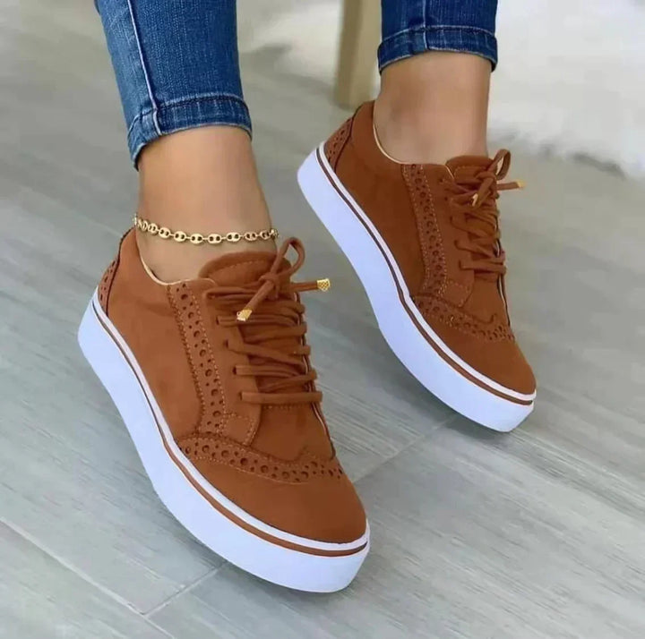 Daily wear foot health sneakers showing rear heel counter and ankle collar