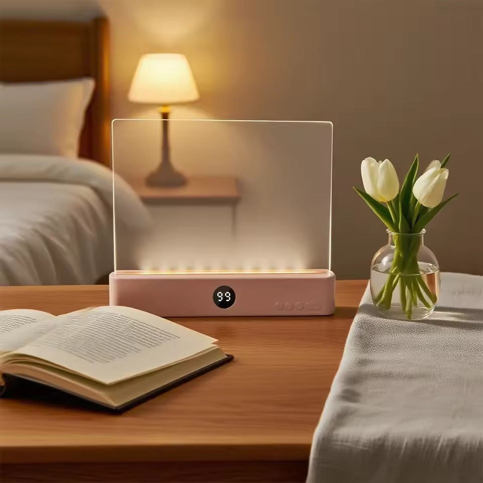 Unisex portable cordless LED reading lamp for bedtime on a nightstand