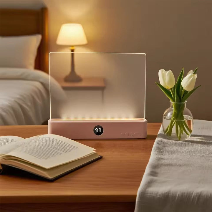 Unisex portable cordless LED reading lamp for bedtime on a nightstand