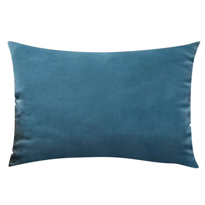 Solid color velour pillow slip 30cm x 50cm enhancing modern home decor