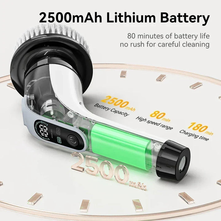 Internal 2500mAh lithium battery structure of the electric cleaning brush