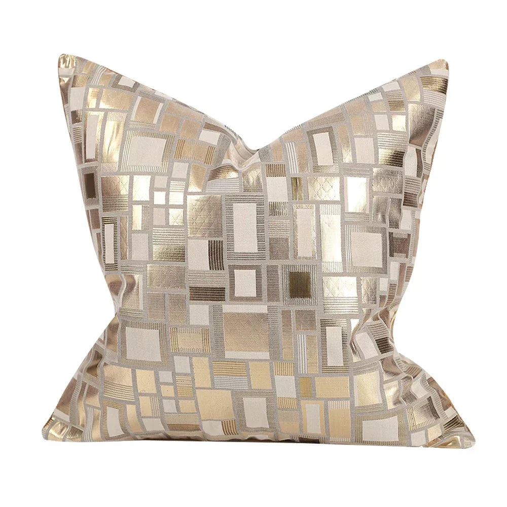 Premium home textile throw pillow case with sophisticated abstract design